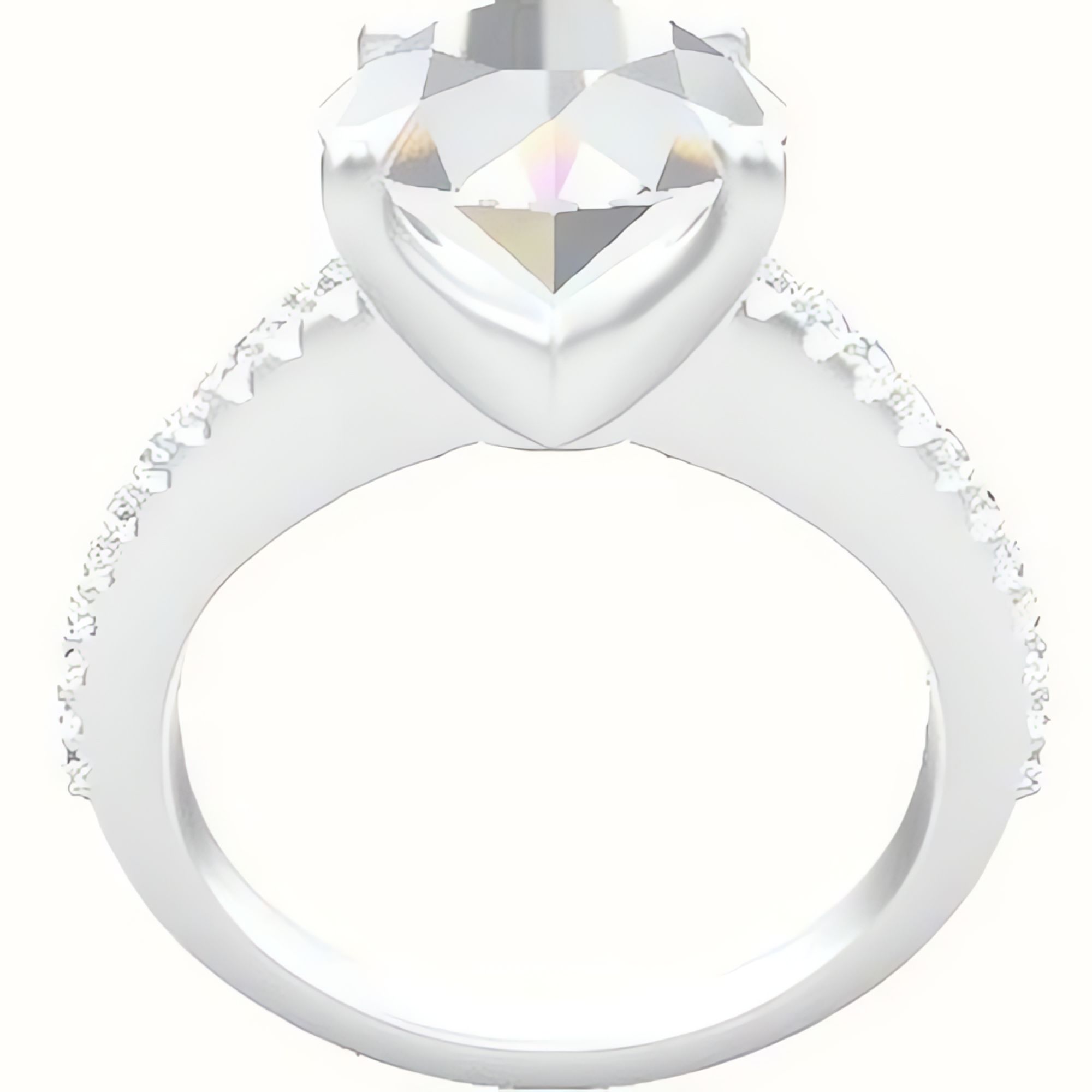 Illusion Set Shank Engagement Ring With Four Prong Head