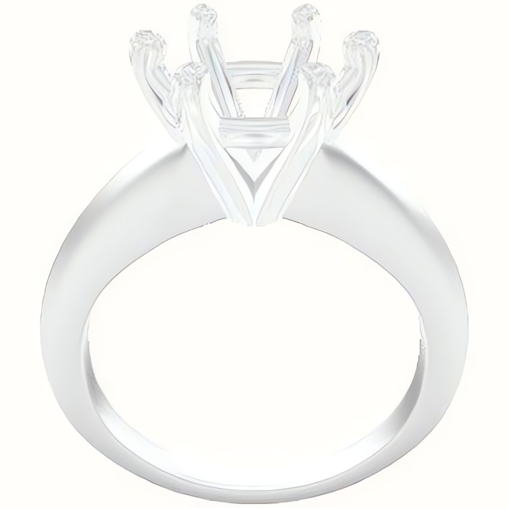 Modern Knife Edge Engagement Ring With High Set Six Prong Head