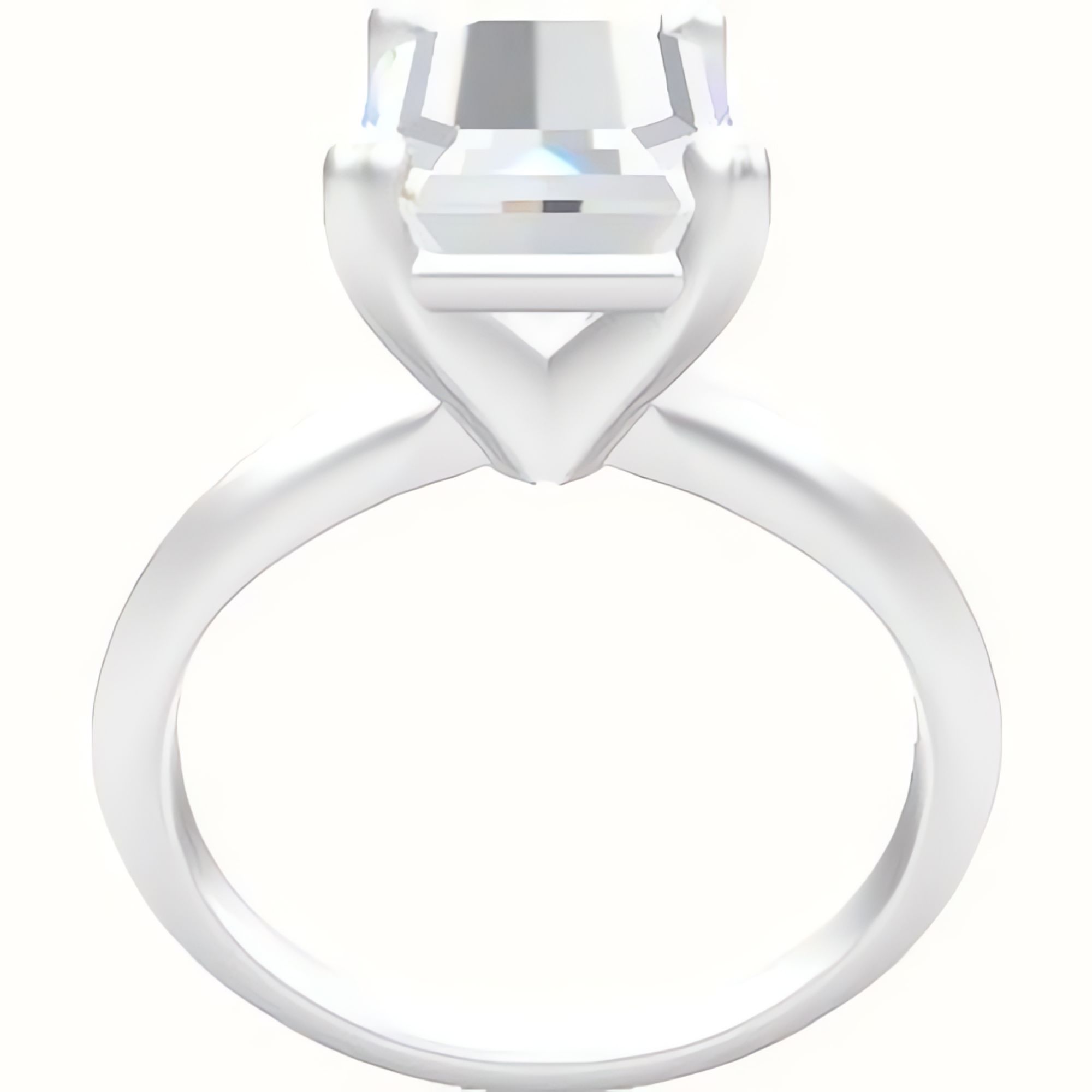 Knife Edge Engagement Ring With High Set Four Prong Head