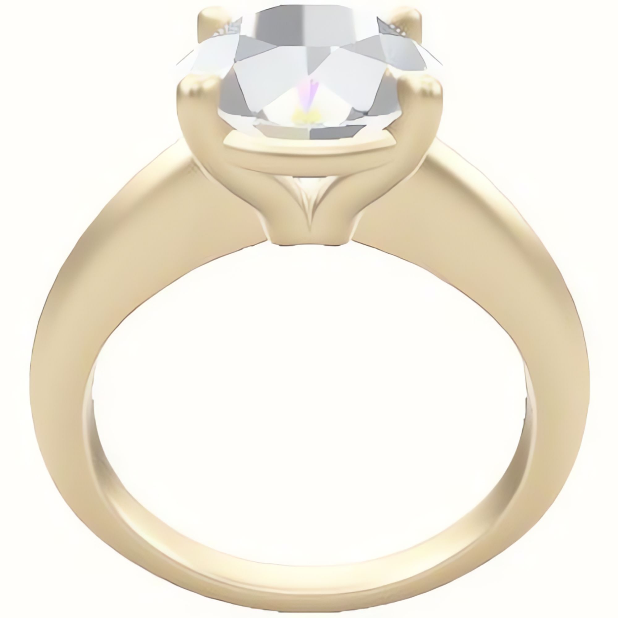 Modern Knife Edge Engagement Ring With Standard Four Prong Head