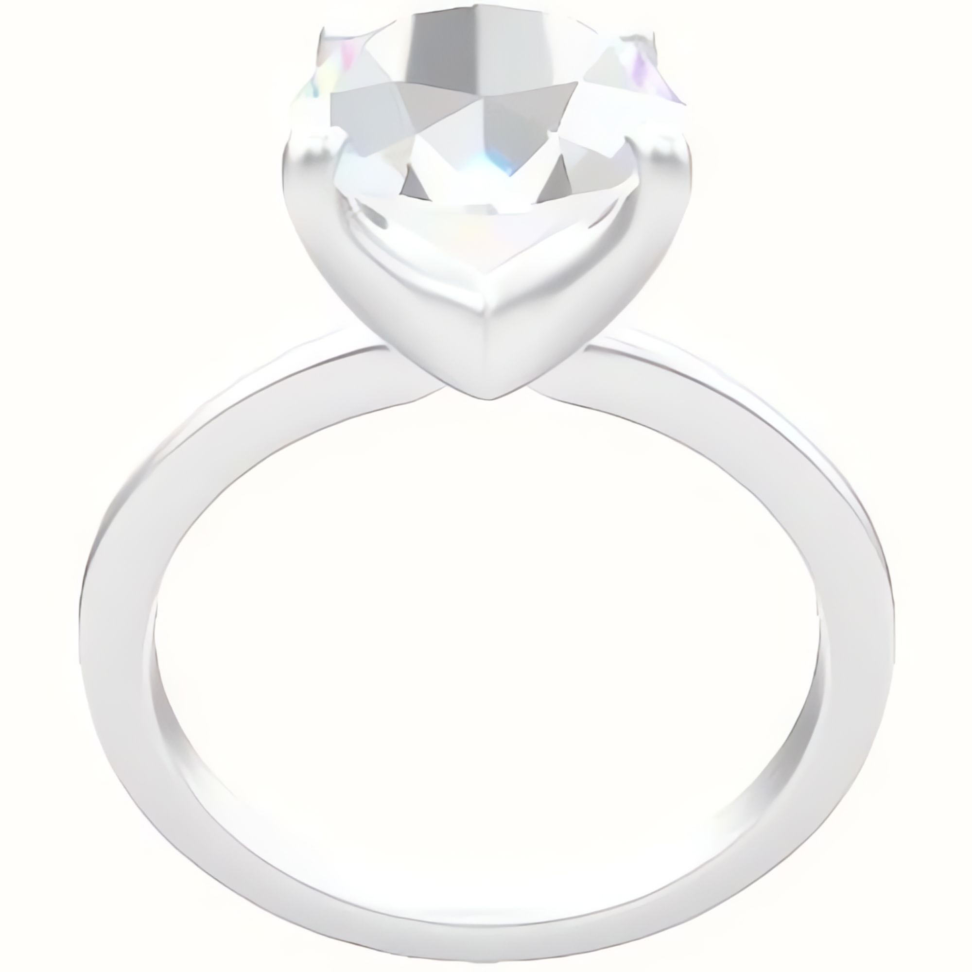 Open Solitaire Engagement Ring With Four Prong Head