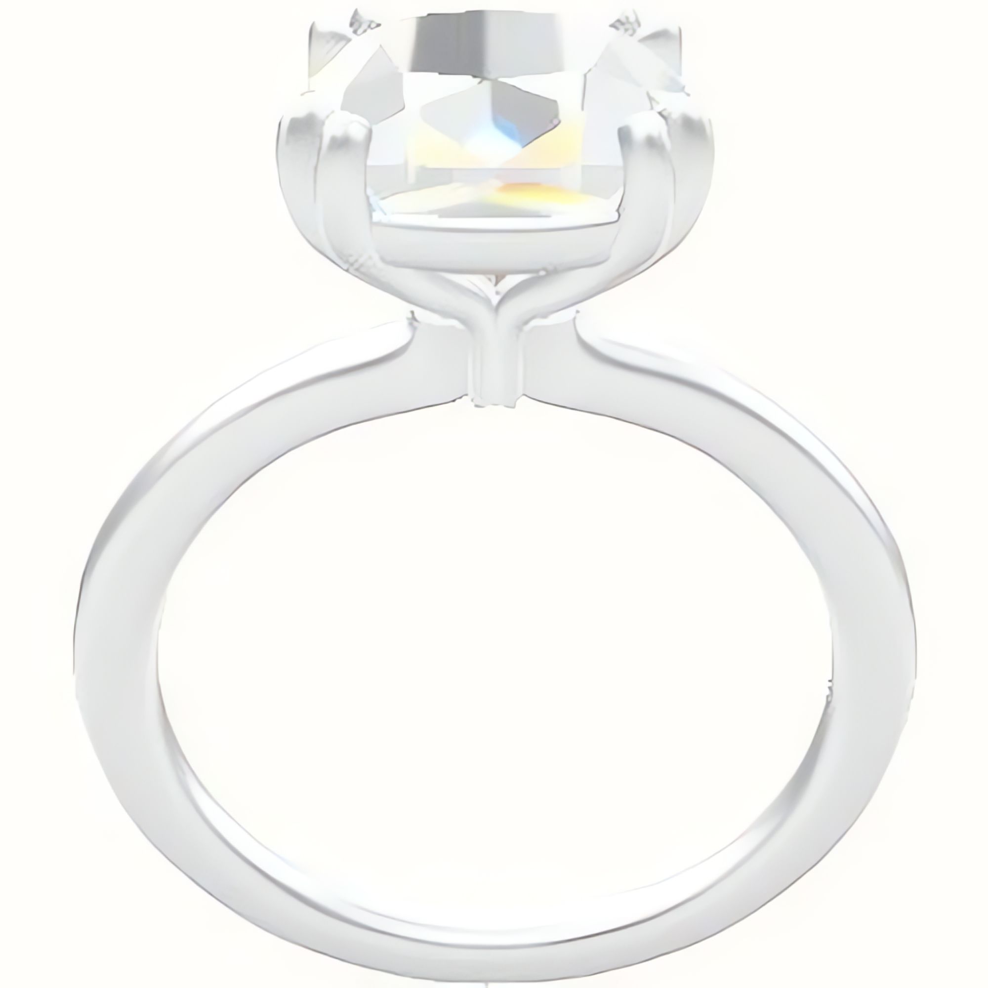 Solitaire Engagement Ring With Double Prongs Head