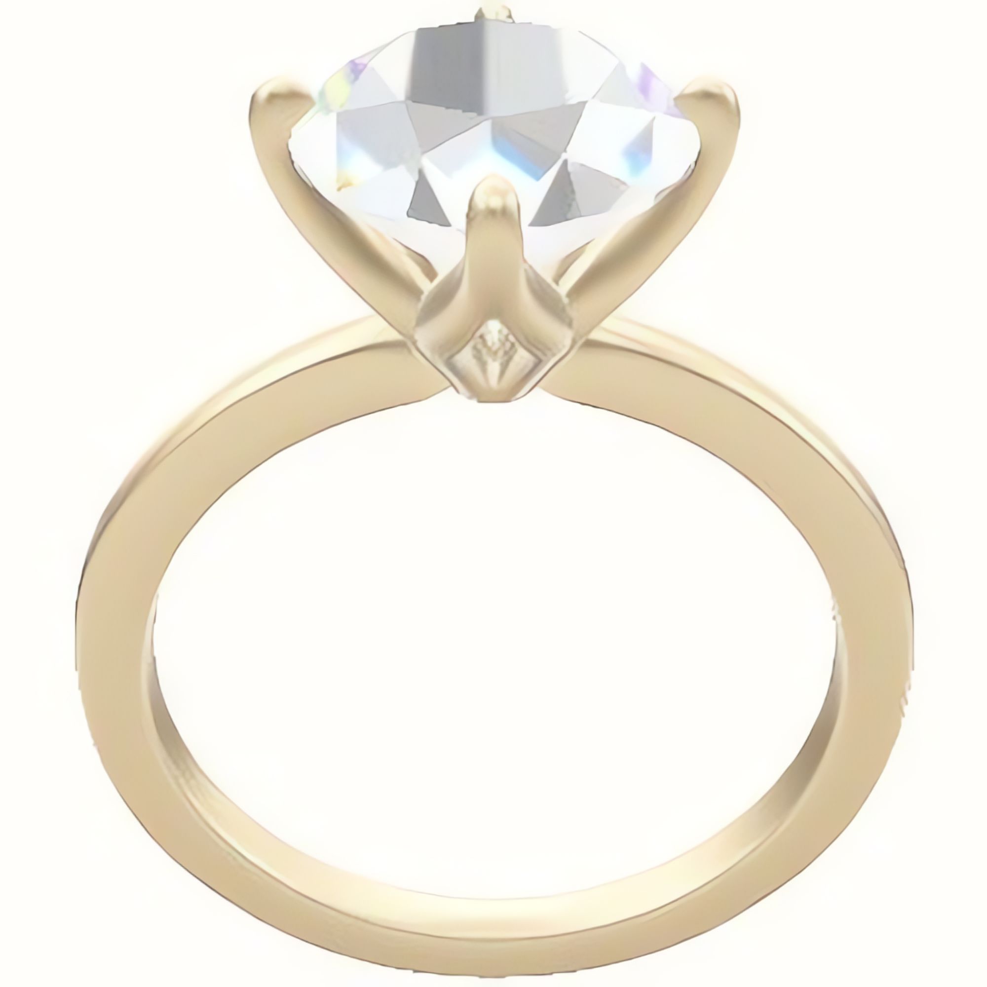 Open Solitaire Engagement Ring With Petal Compass Prong Head