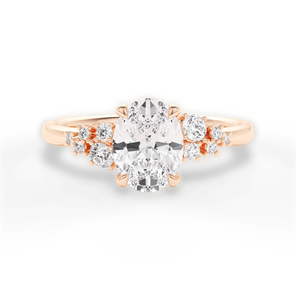 14kt Rose Gold/18kt Rose Gold/oval/top