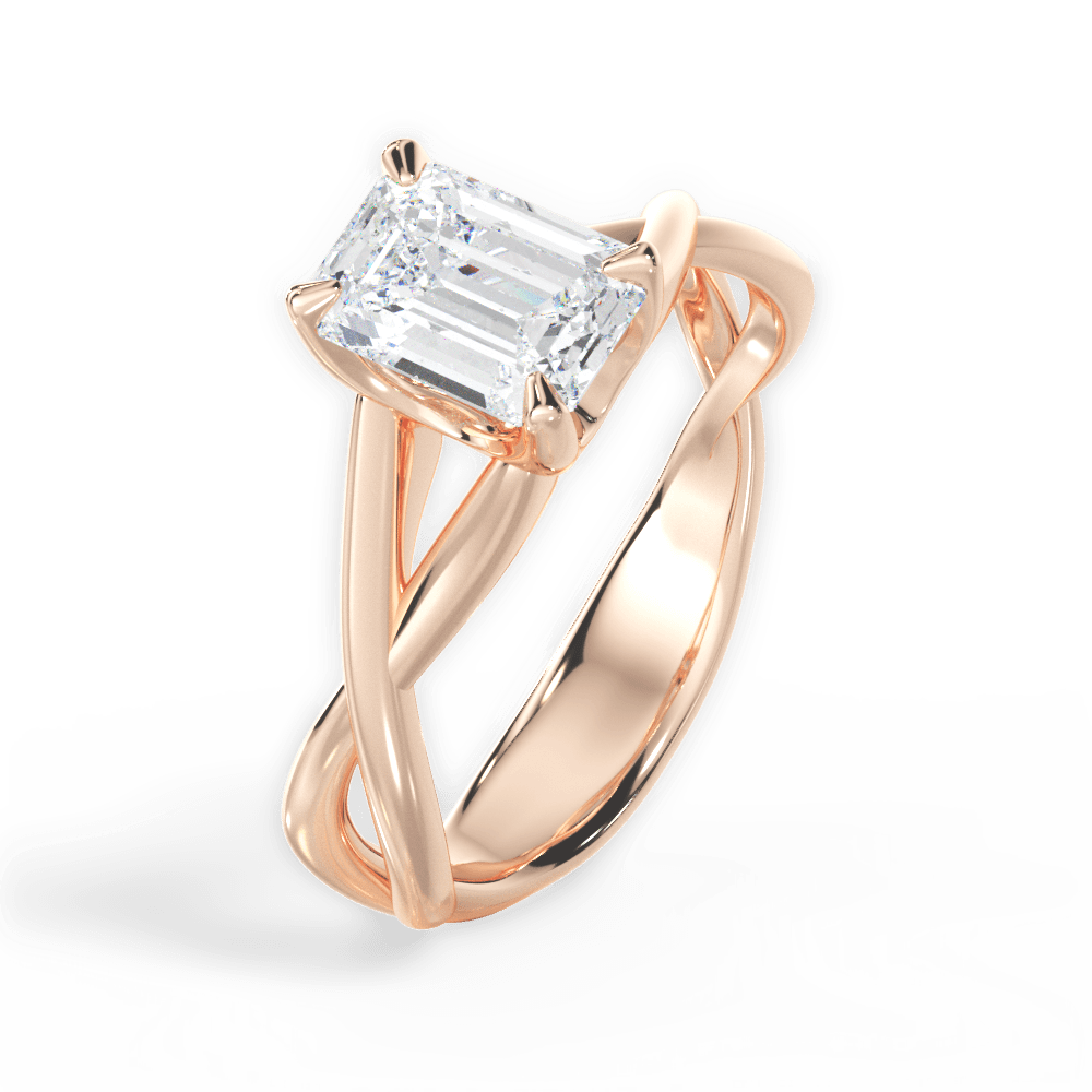 14kt Rose Gold/18kt Rose Gold/emerald/perspective