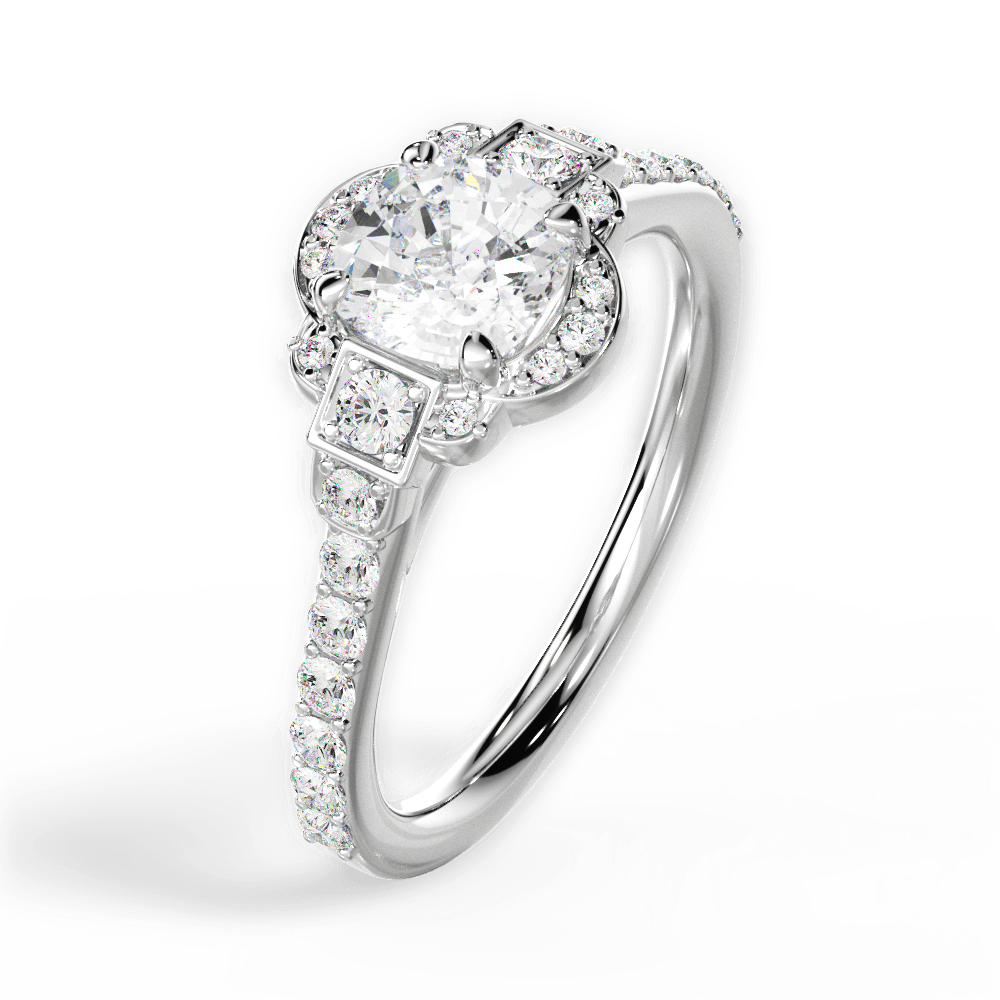 14kt White Gold/18kt White Gold/Platinum/cushion/perspective