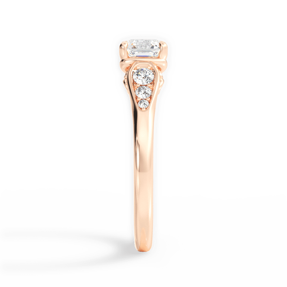 14kt Rose Gold/18kt Rose Gold/asscher/perspective