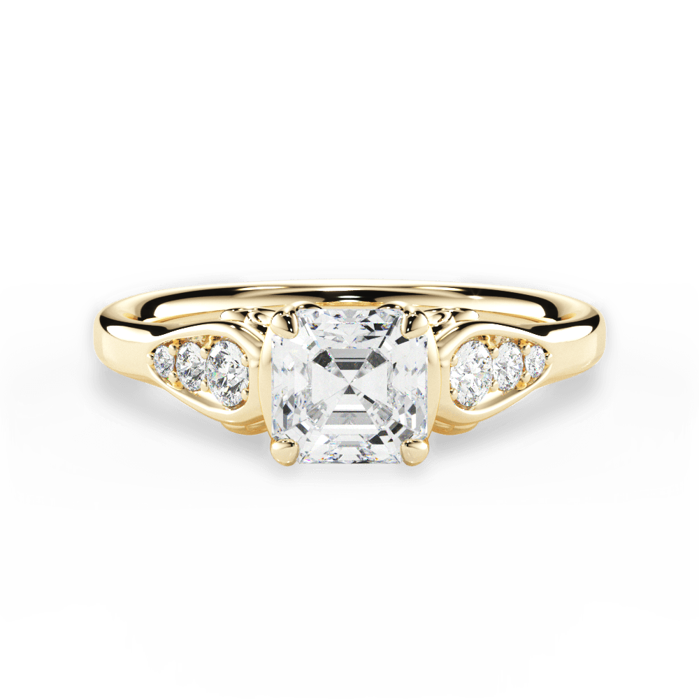 14kt Yellow Gold/18kt Yellow Gold/asscher/top