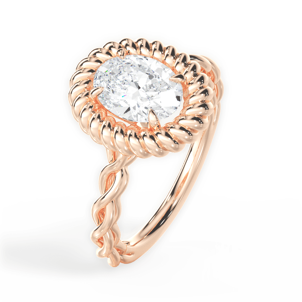 14kt Rose Gold/18kt Rose Gold/oval/perspective