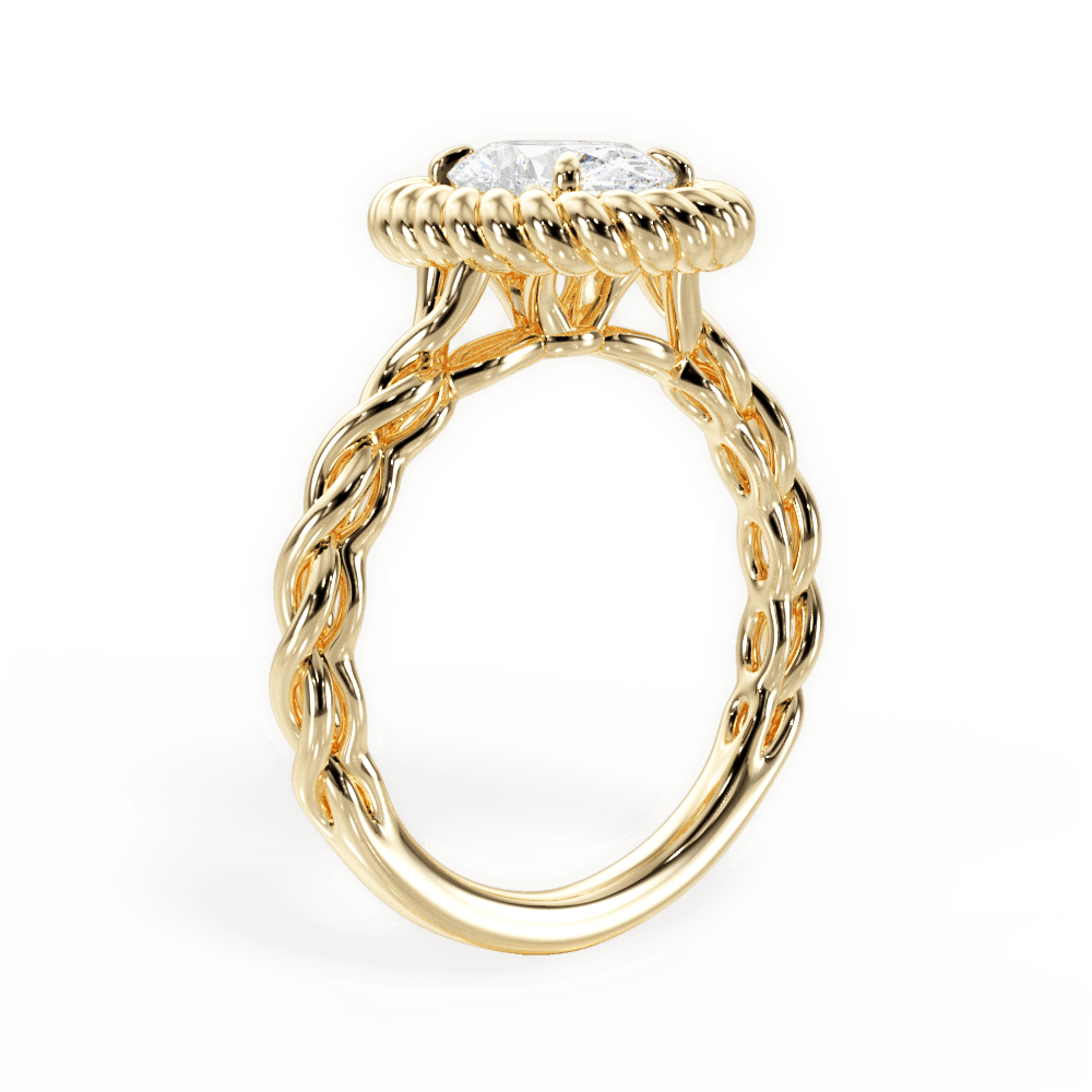 14kt Yellow Gold/18kt Yellow Gold/oval/front