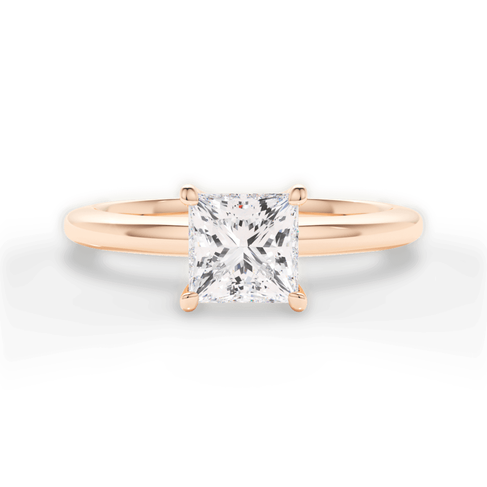 14kt Rose Gold/18kt Rose Gold/princess/top