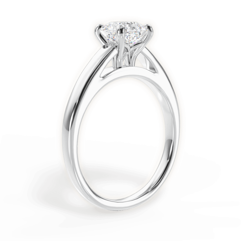 14kt White Gold/18kt White Gold/Platinum/asscher/front