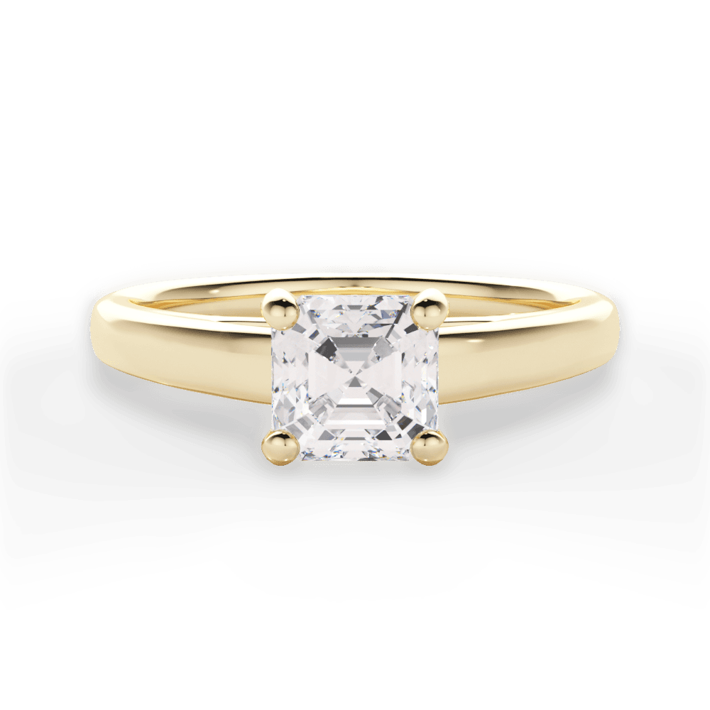 14kt Yellow Gold/18kt Yellow Gold/asscher/top