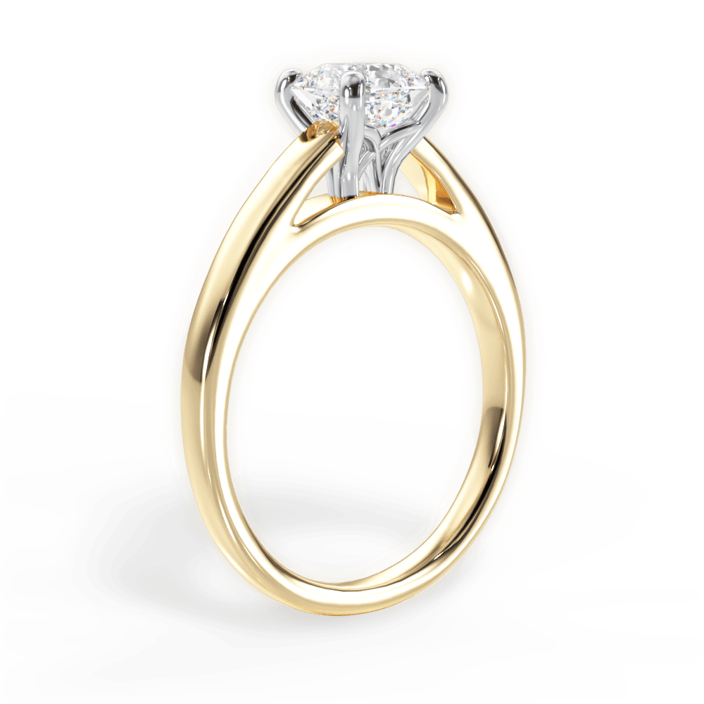 14kt Yellow Gold/18kt Yellow Gold/asscher/front