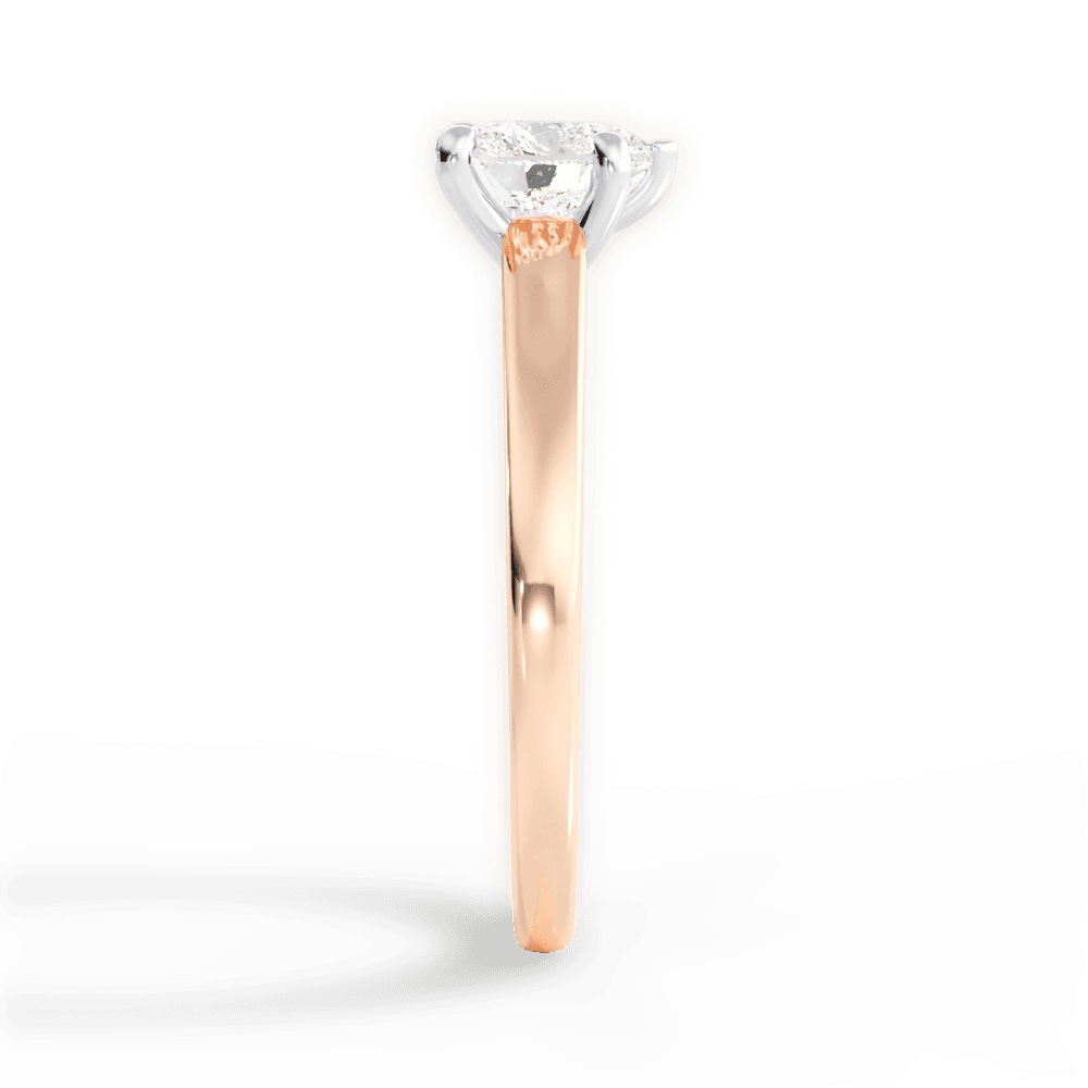 14kt Rose Gold/18kt Rose Gold/heart/side
