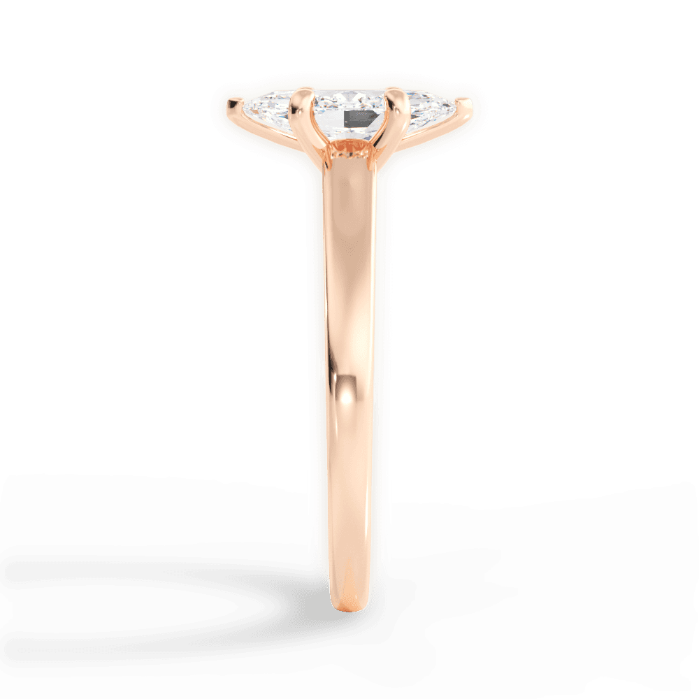 14kt Rose Gold/18kt Rose Gold/marquise/side