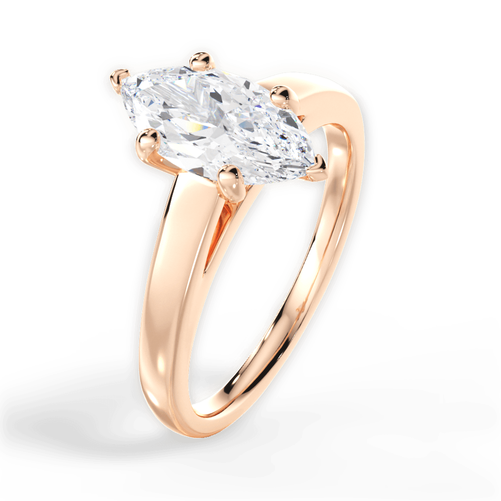 14kt Rose Gold/18kt Rose Gold/marquise/perspective