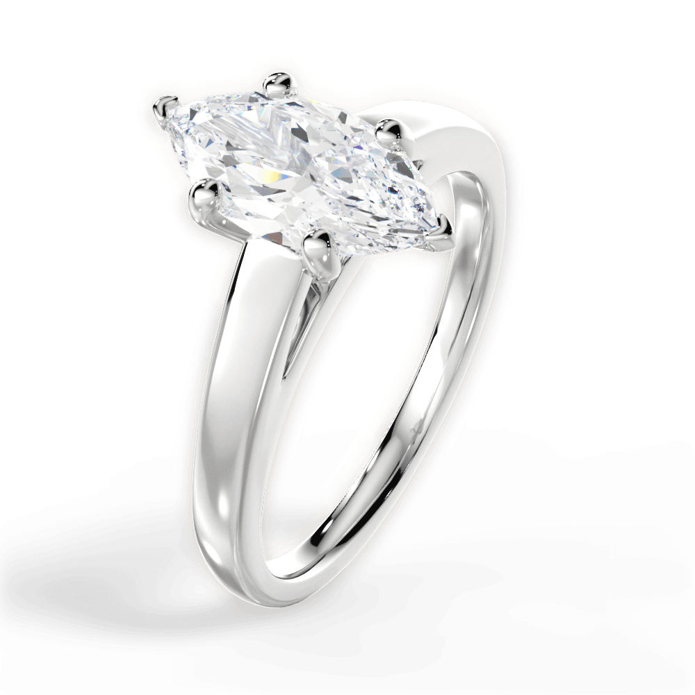 14kt White Gold/18kt White Gold/Platinum/marquise/perspective