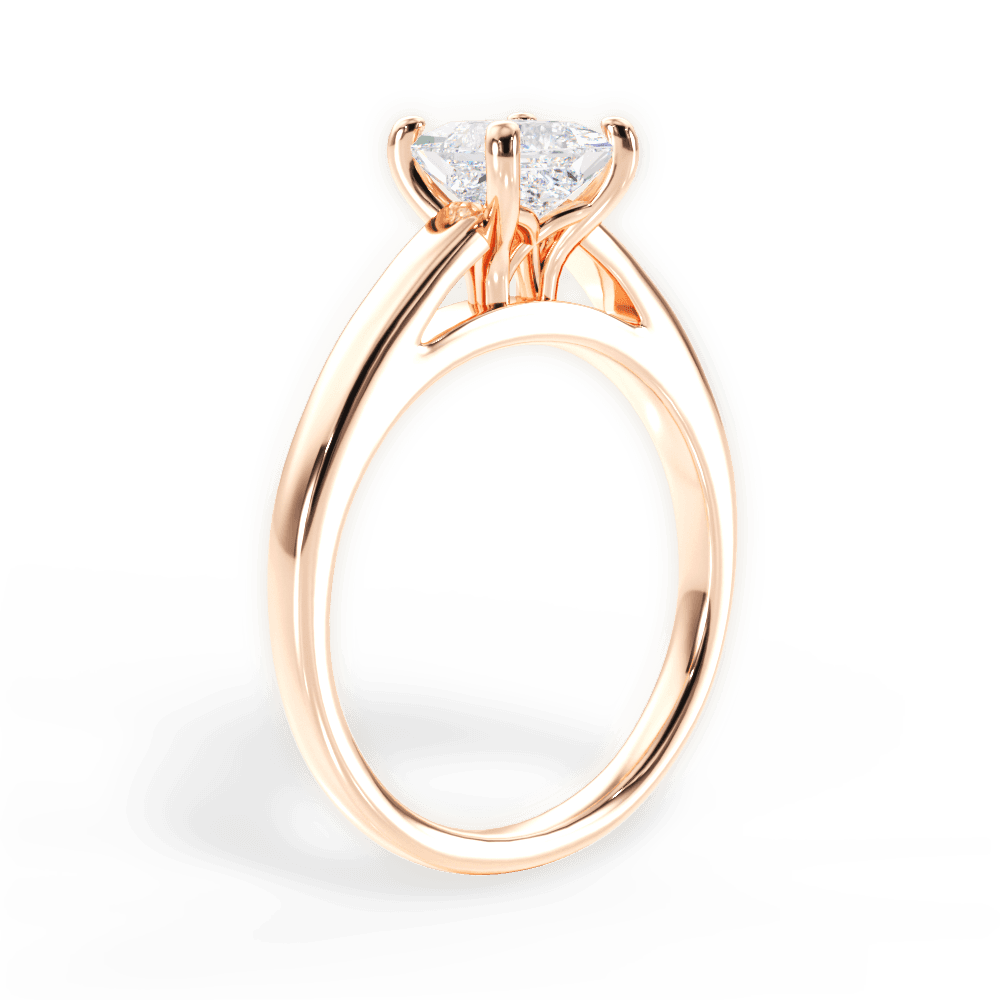 14kt Rose Gold/18kt Rose Gold/princess/front