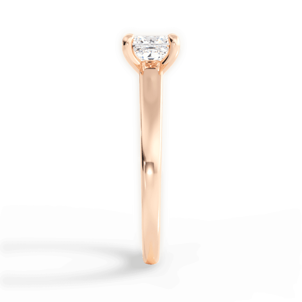 14kt Rose Gold/18kt Rose Gold/princess/side