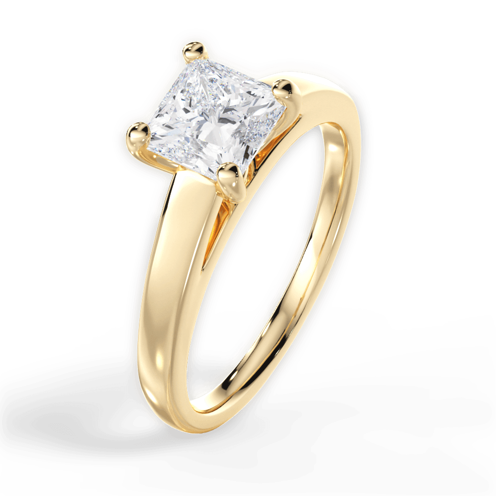 14kt Yellow Gold/18kt Yellow Gold/princess/perspective