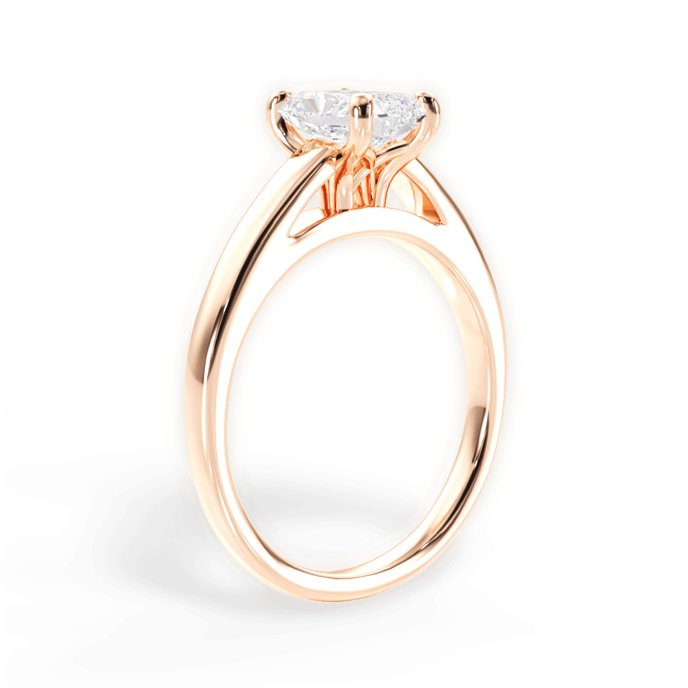 14kt Rose Gold/18kt Rose Gold/radiant/front