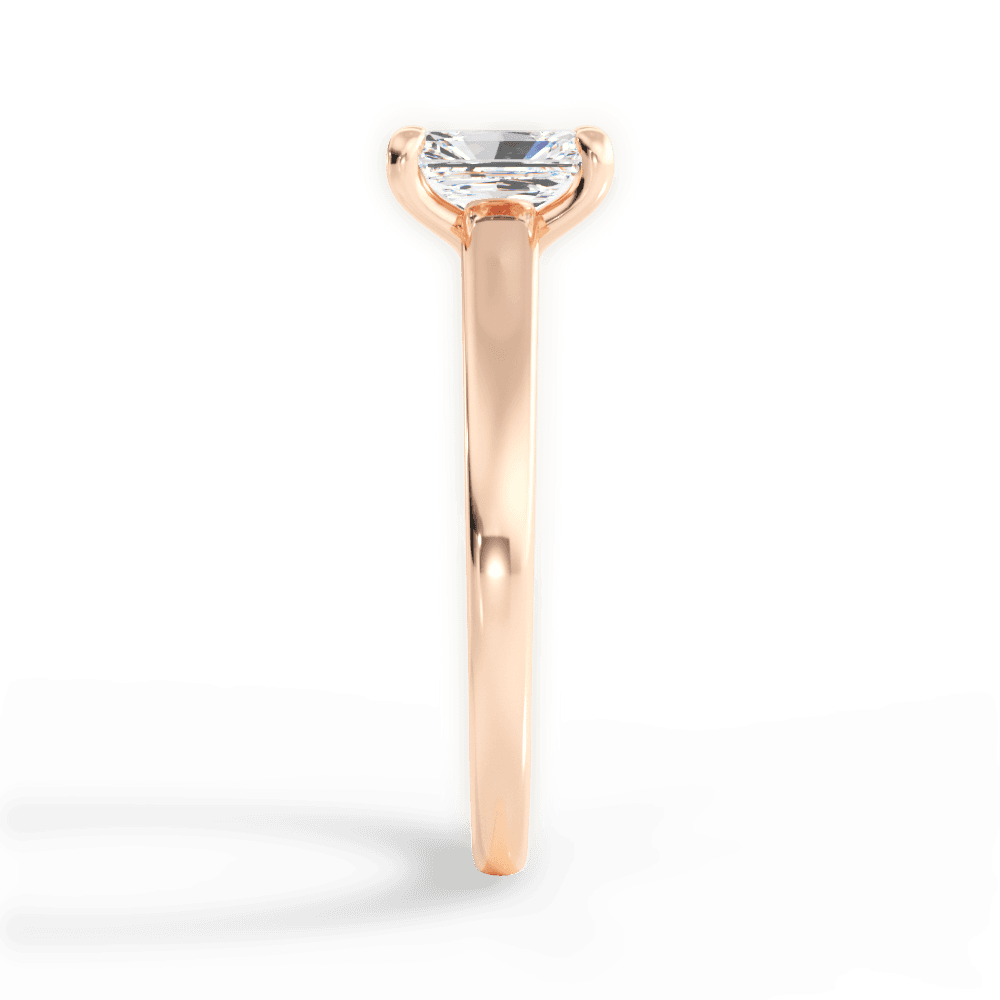 14kt Rose Gold/18kt Rose Gold/radiant/side