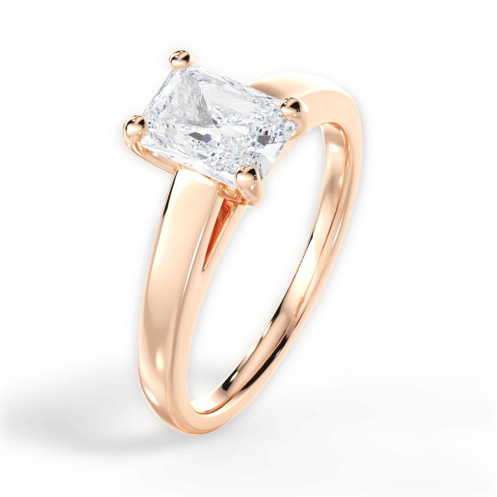 14kt Rose Gold/18kt Rose Gold/radiant/perspective