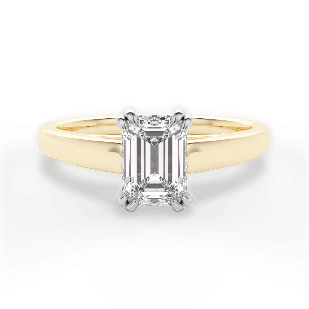 14kt Yellow Gold/18kt Yellow Gold/emerald/top