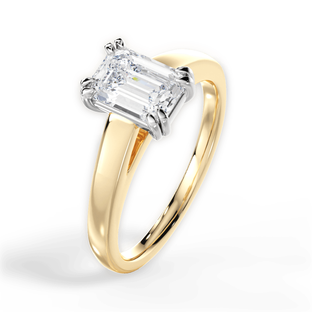 14kt Yellow Gold/18kt Yellow Gold/emerald/perspective