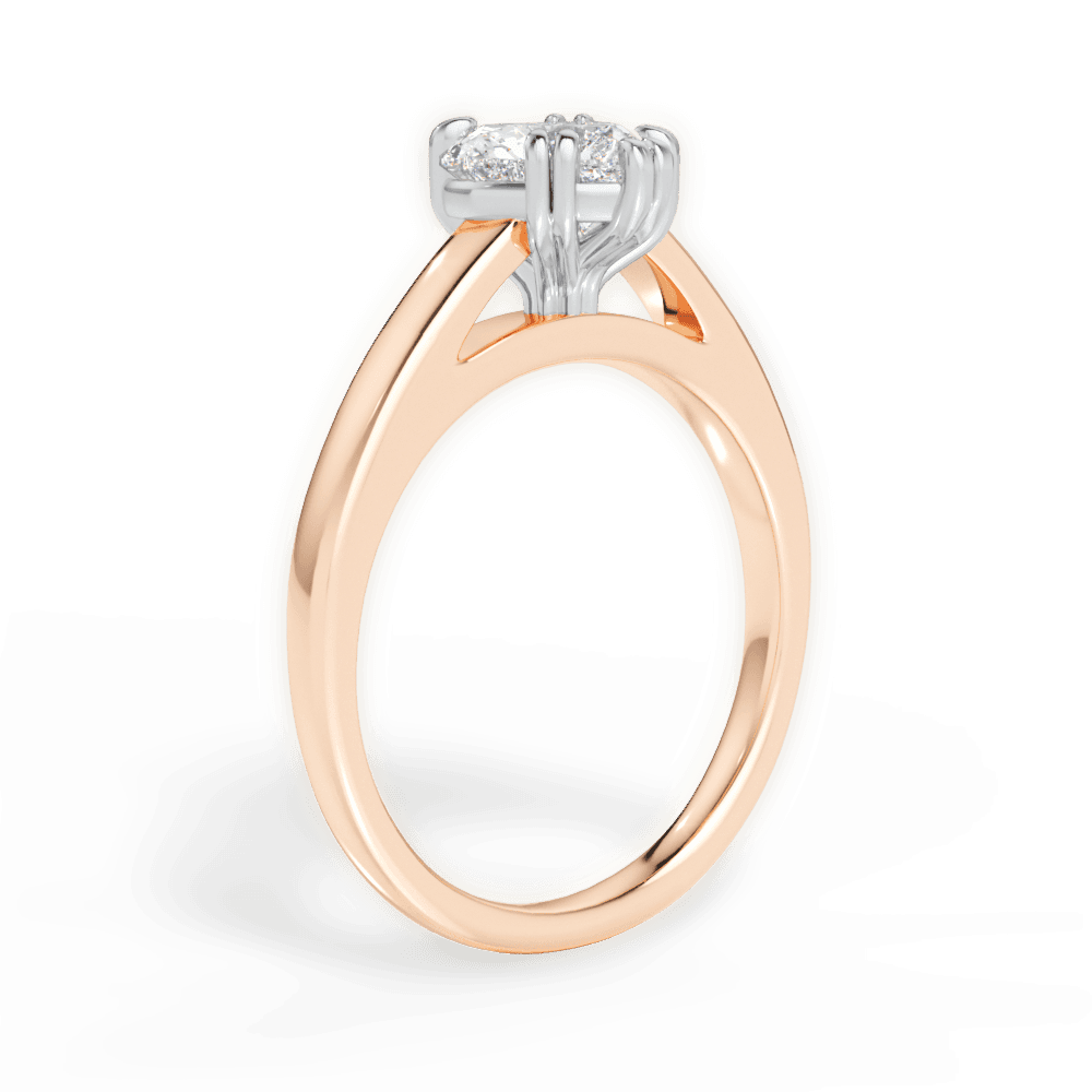 14kt Rose Gold/18kt Rose Gold/heart/front