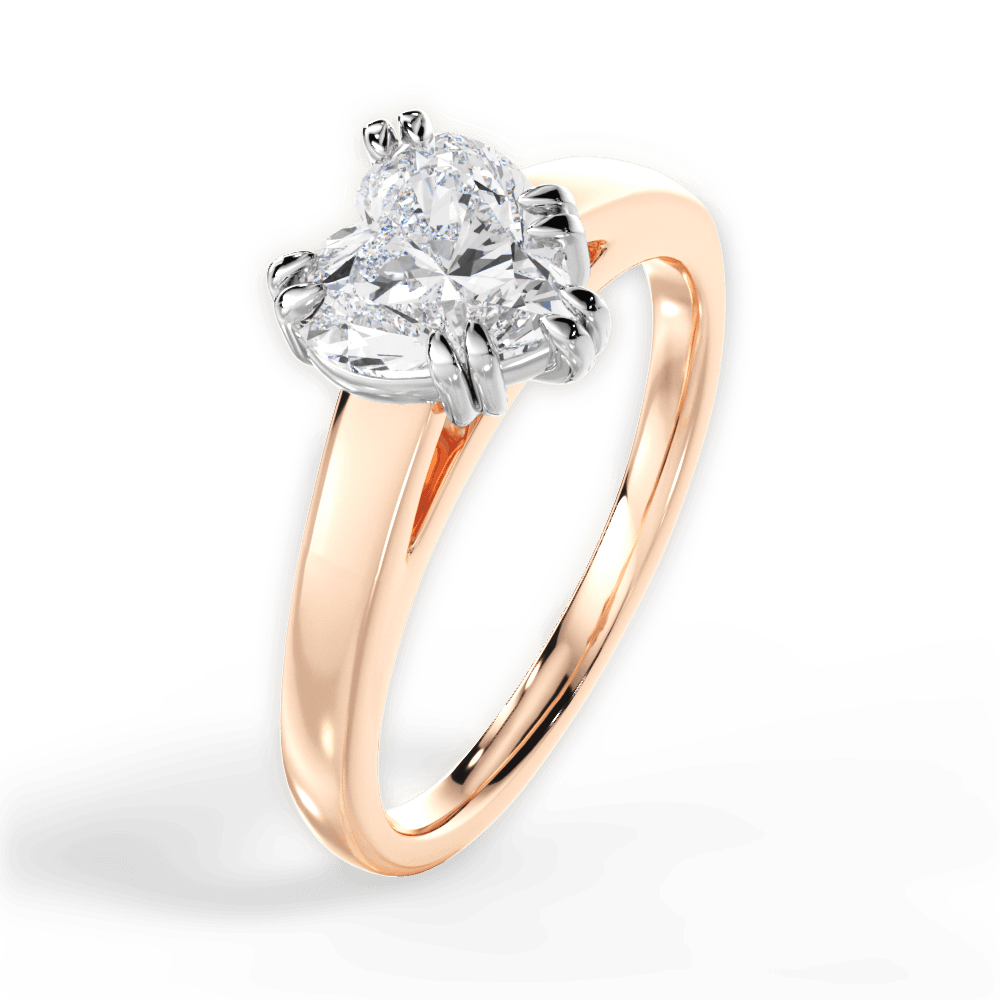 14kt Rose Gold/18kt Rose Gold/heart/perspective