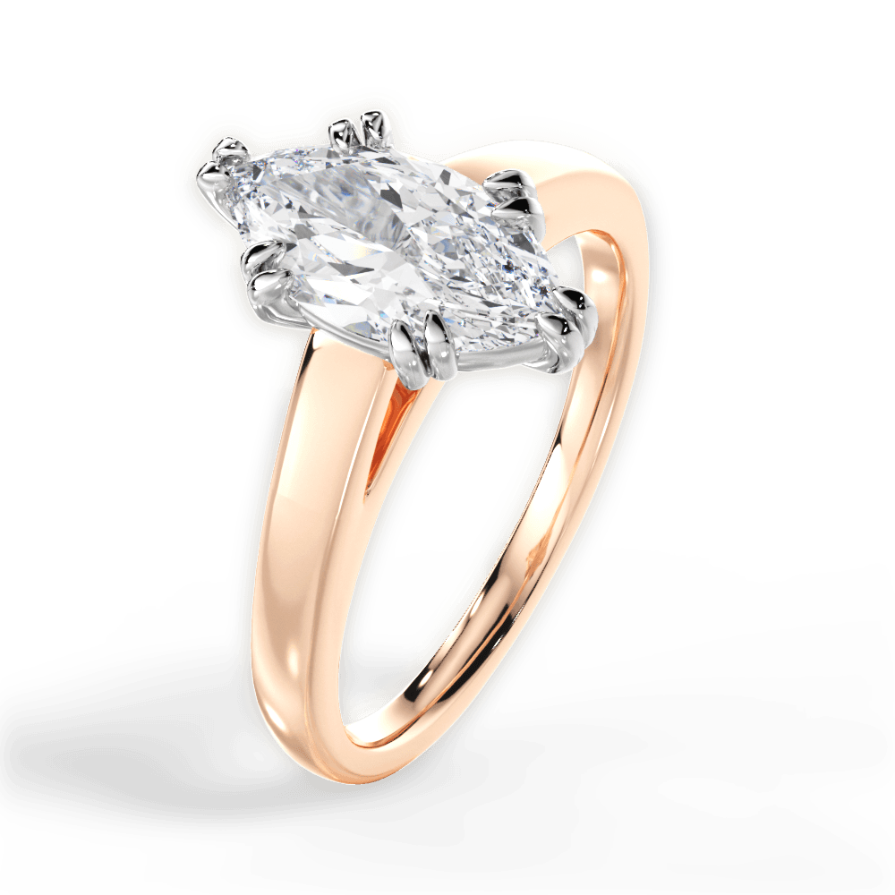 14kt Rose Gold/18kt Rose Gold/marquise/perspective