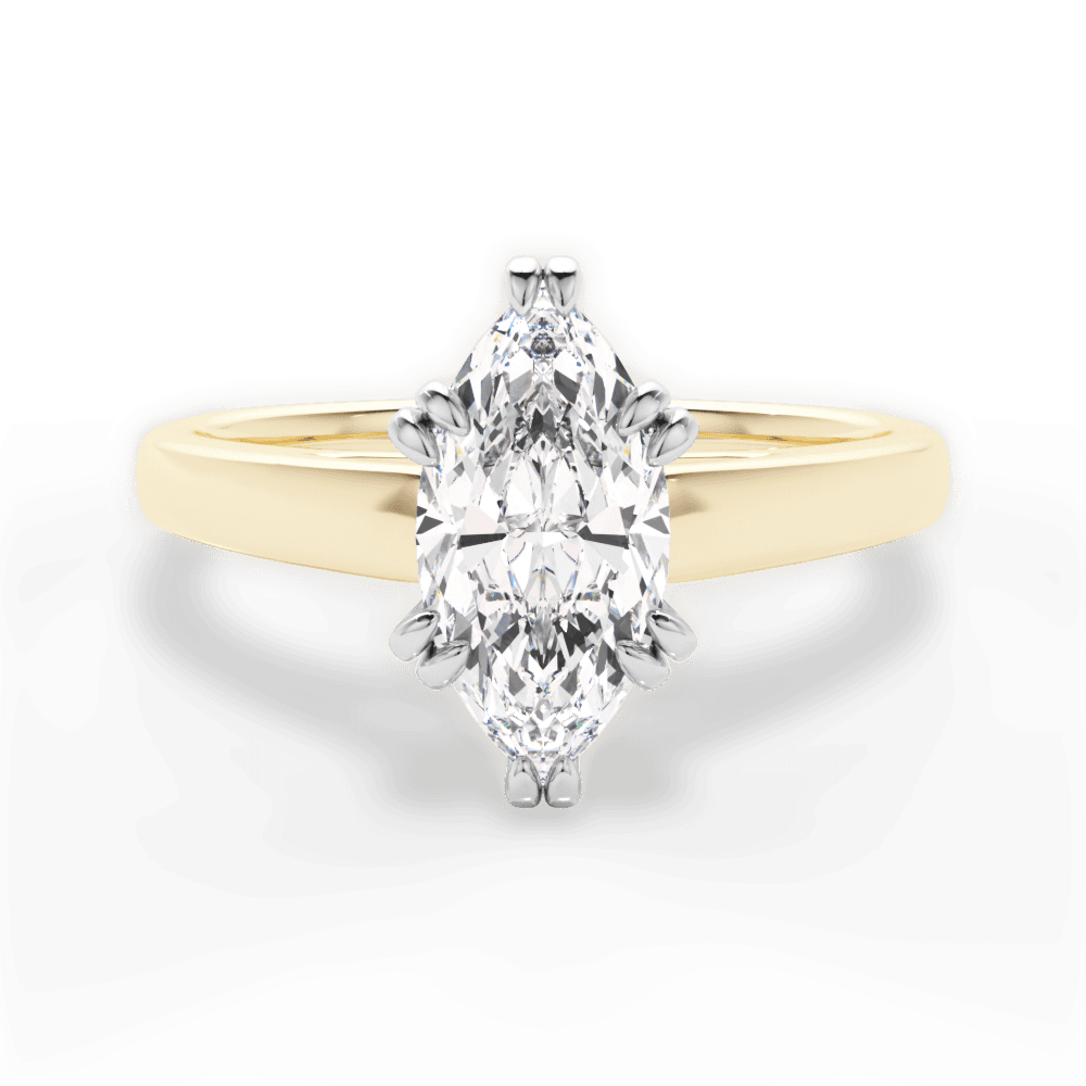 14kt Yellow Gold/18kt Yellow Gold/marquise/top