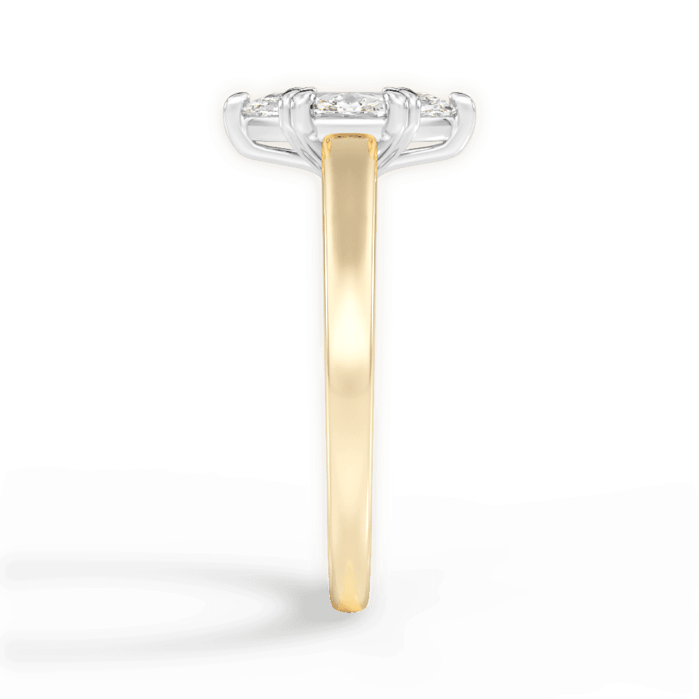 14kt Yellow Gold/18kt Yellow Gold/marquise/side