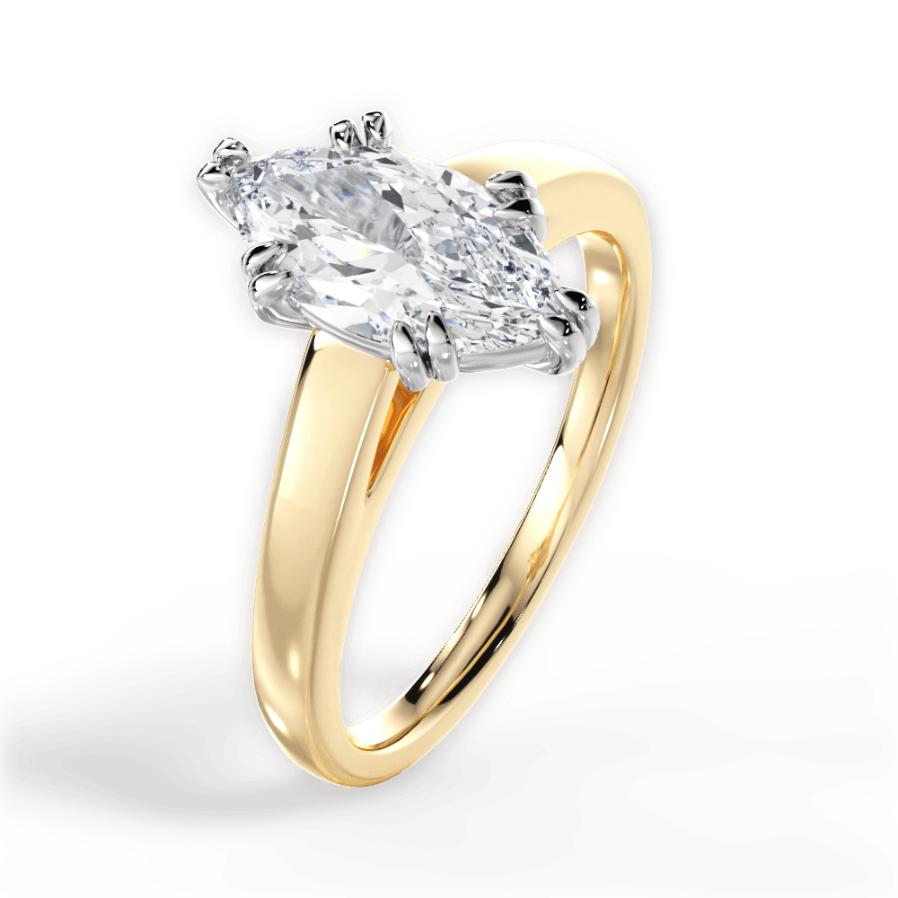 14kt Yellow Gold/18kt Yellow Gold/marquise/perspective