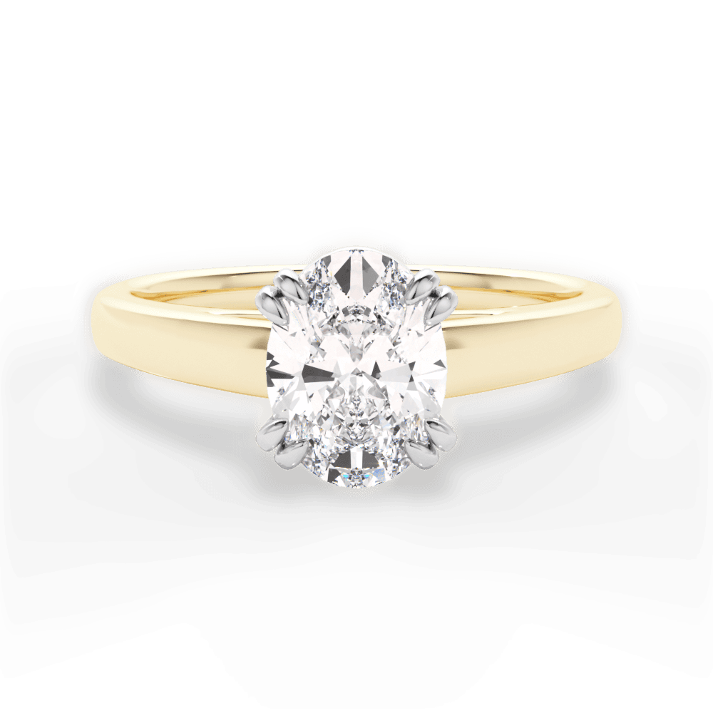 14kt Yellow Gold/18kt Yellow Gold/oval/top