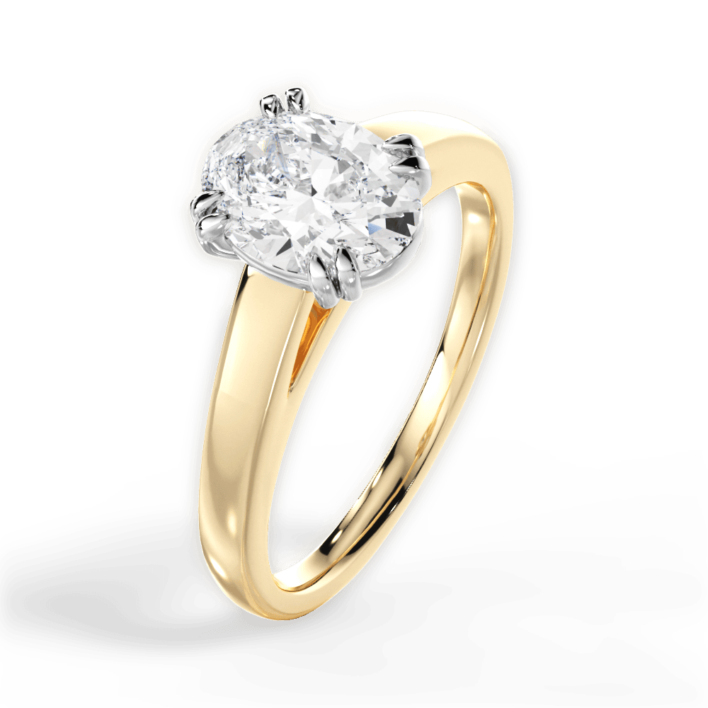 14kt Yellow Gold/18kt Yellow Gold/oval/perspective