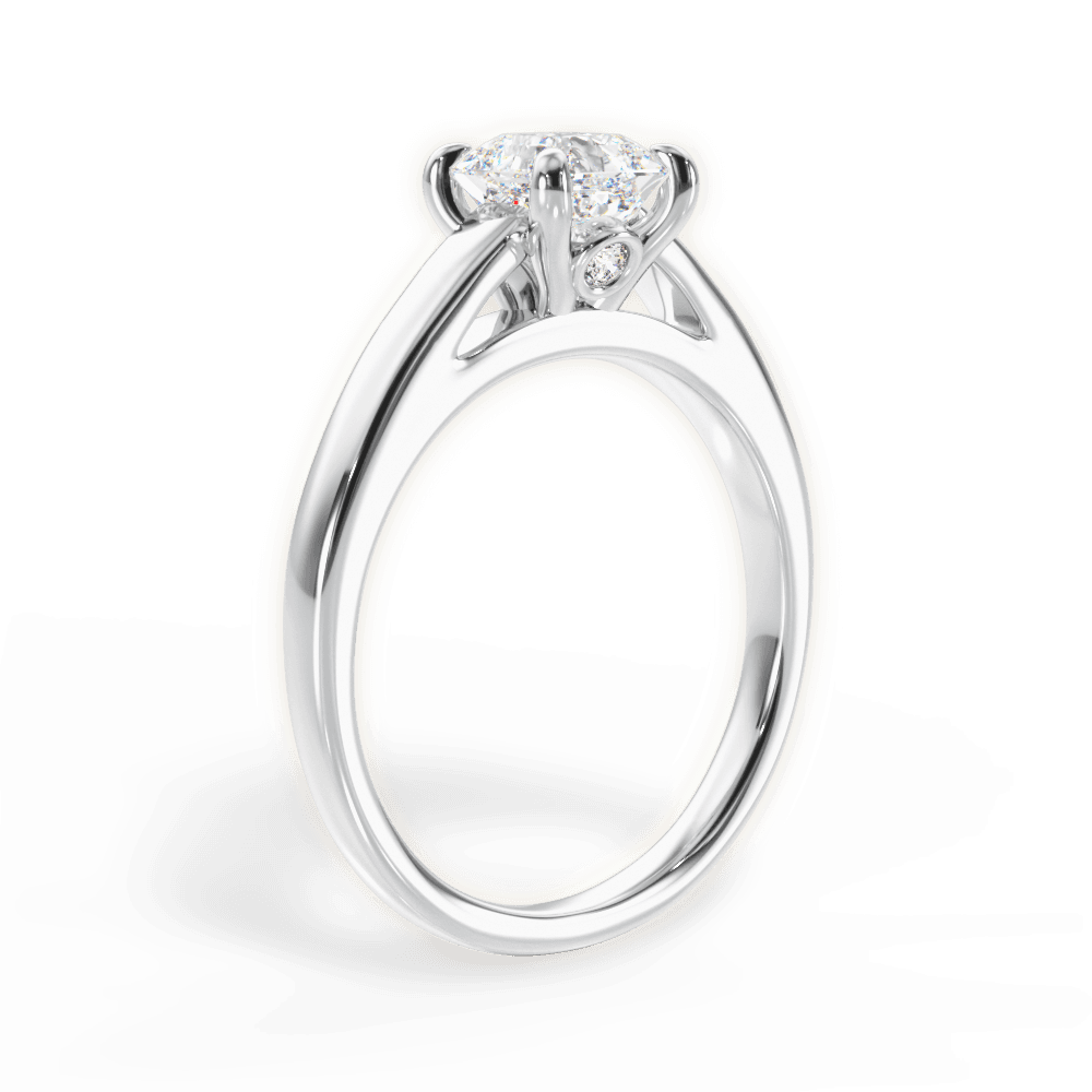 14kt White Gold/18kt White Gold/Platinum/asscher/front