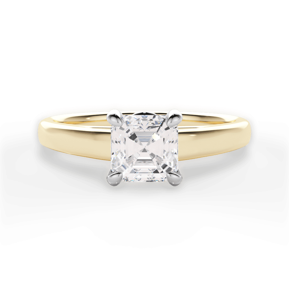 14kt Yellow Gold/18kt Yellow Gold/asscher/top