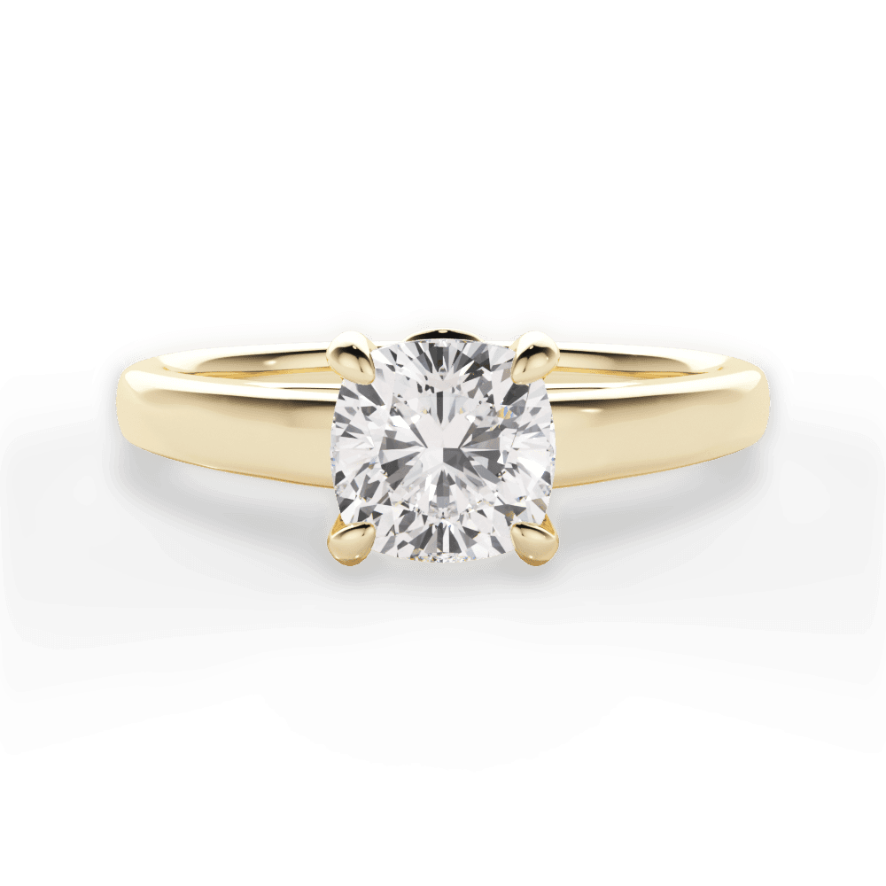 14kt Yellow Gold/18kt Yellow Gold/cushion/top