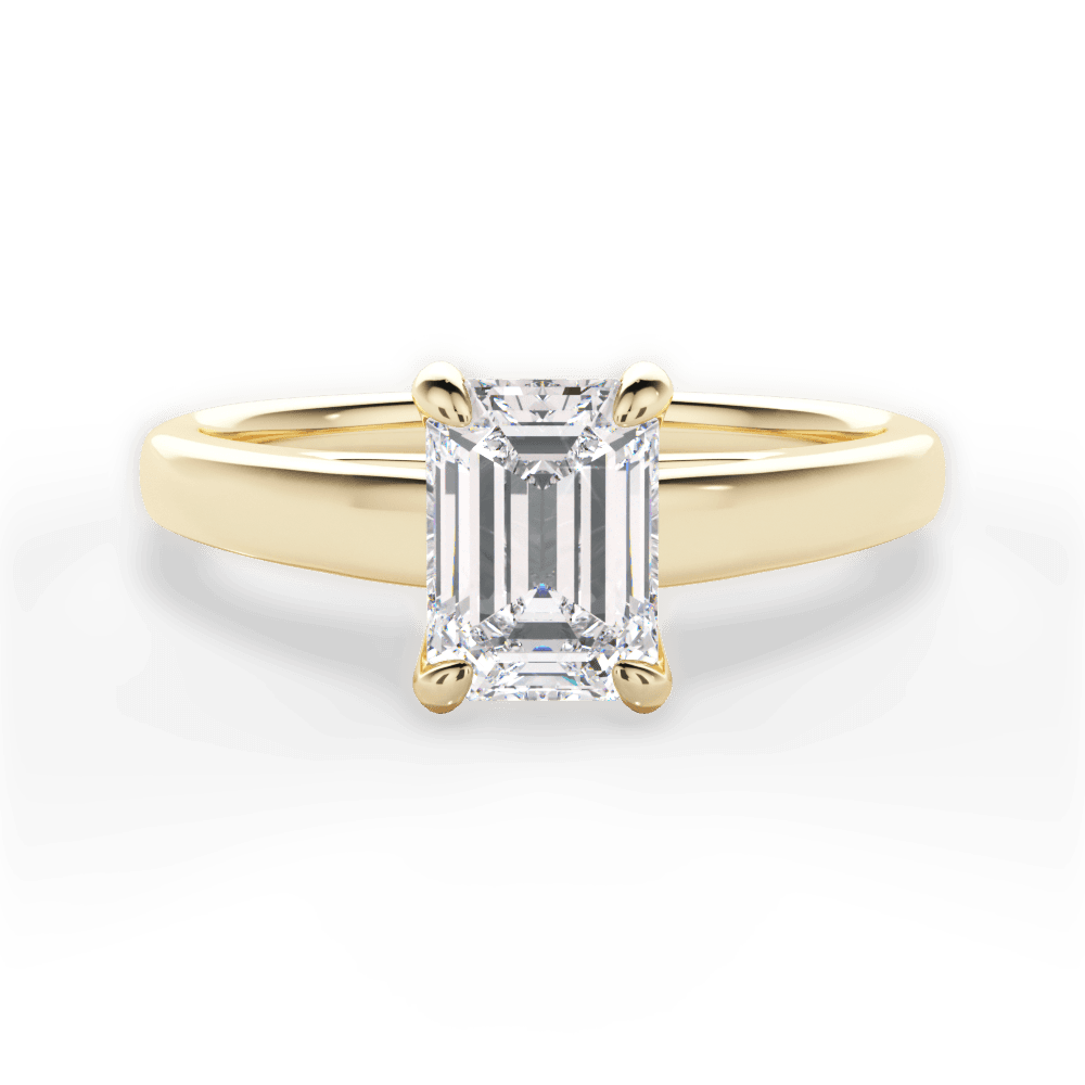 14kt Yellow Gold/18kt Yellow Gold/emerald/top