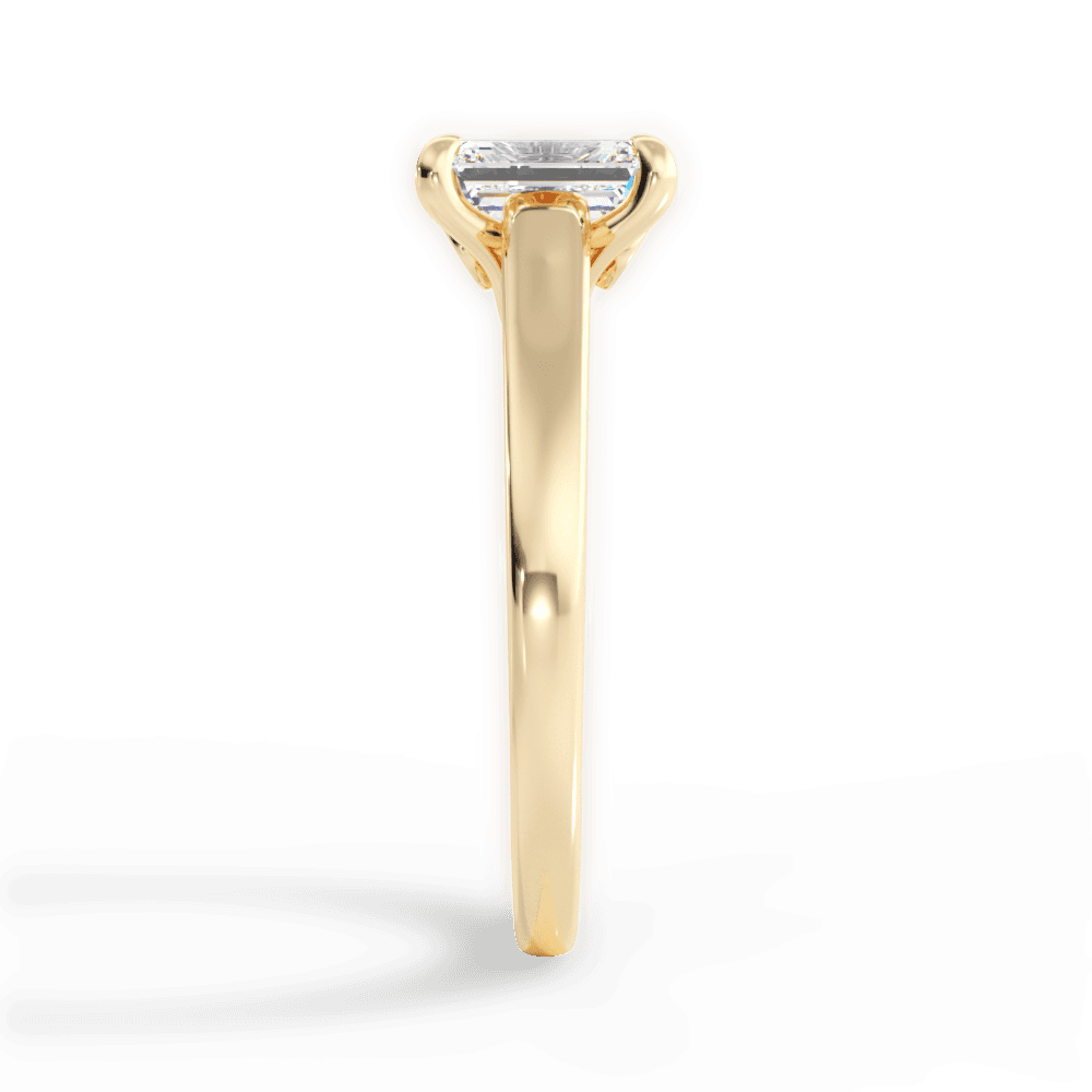 14kt Yellow Gold/18kt Yellow Gold/emerald/side