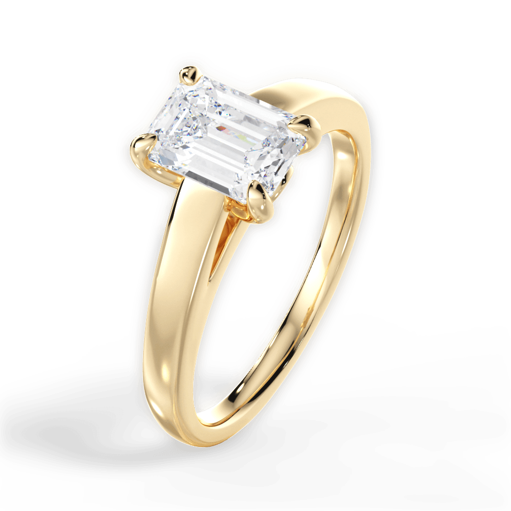14kt Yellow Gold/18kt Yellow Gold/emerald/perspective