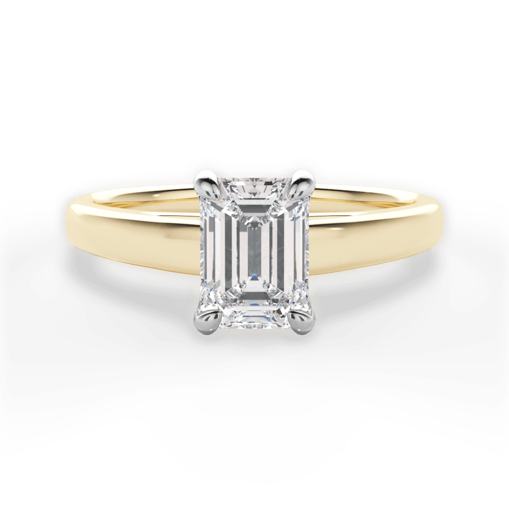 14kt Yellow Gold/18kt Yellow Gold/emerald/top