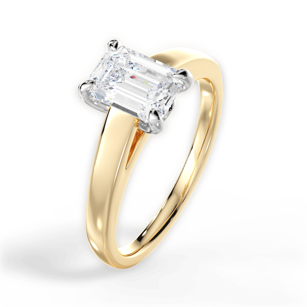 14kt Yellow Gold/18kt Yellow Gold/emerald/perspective