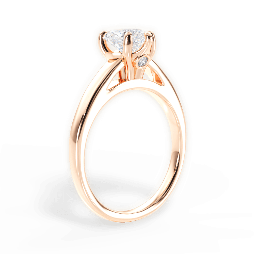 14kt Rose Gold/18kt Rose Gold/heart/front