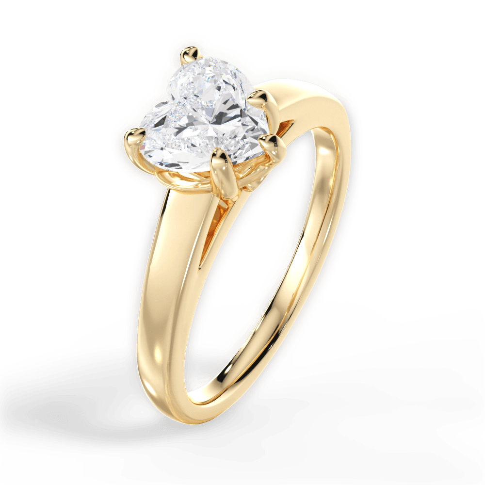 14kt Yellow Gold/18kt Yellow Gold/heart/perspective
