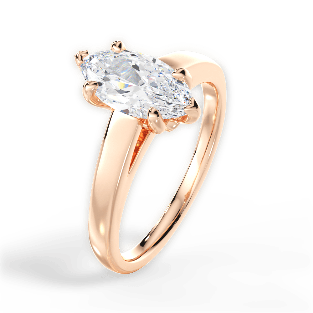 14kt Rose Gold/18kt Rose Gold/marquise/perspective