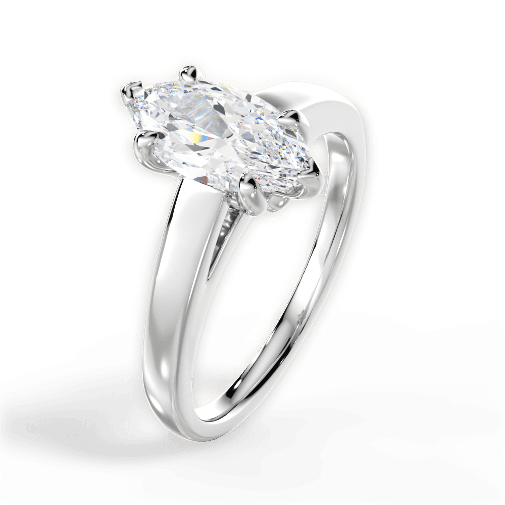 14kt White Gold/18kt White Gold/Platinum/marquise/perspective